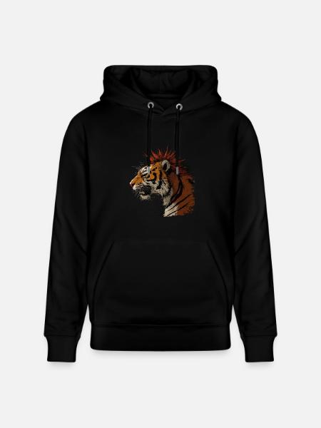 Tigerpunk - Stanley/Stella CRUISER Unisex Organic Hoodie - black