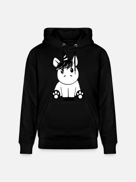 Unicorn black - Stanley/Stella CRUISER Unisex Organic Hoodie - black