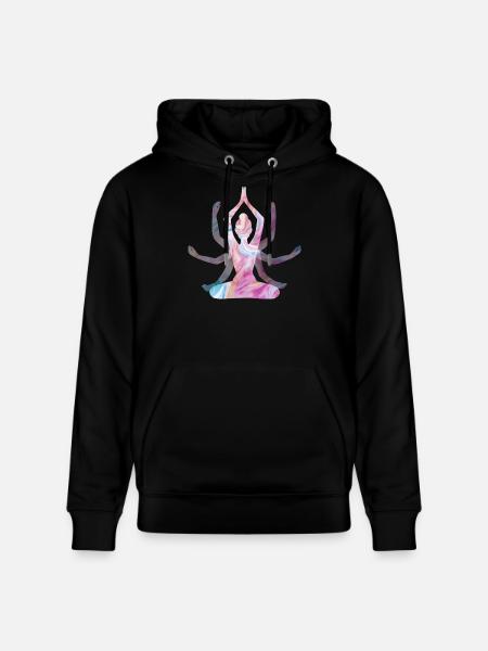 Spirituelles Yoga-Mädchen - Stanley/Stella Unisex Bio-Hoodie CRUISER - Schwarz