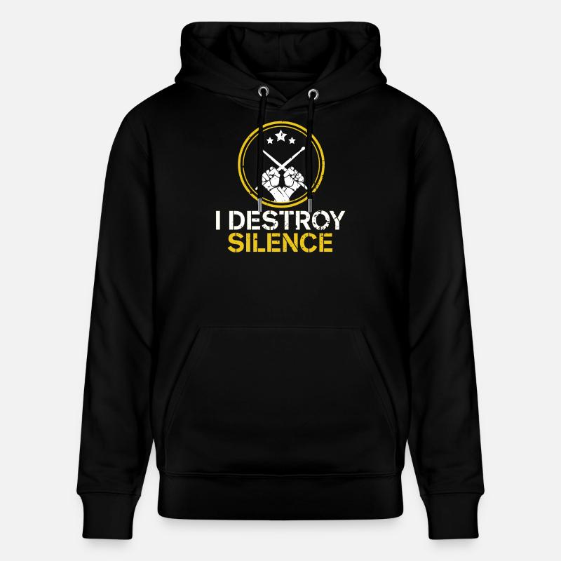 Percussion batteur Drumsticks Percussion - Sweat à capuche bio CRUISER Stanley/Stella Unisexe - noir