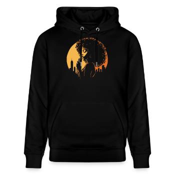 singer - Stanley/Stella CRUISER Unisex Organic Hoodie - black - Front - Alina (178cm) & Michal (187cm)