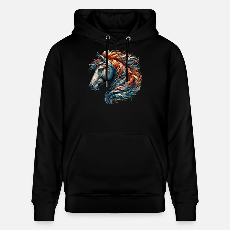 Cheval - Sweat à capuche bio CRUISER Stanley/Stella Unisexe - noir