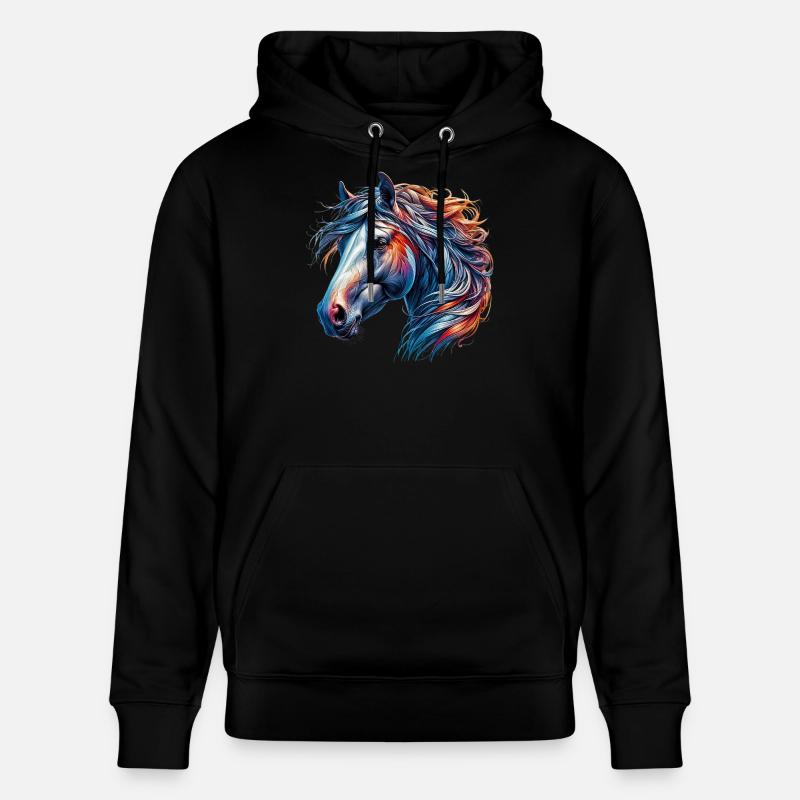 Cheval - Sweat à capuche bio CRUISER Stanley/Stella Unisexe - noir