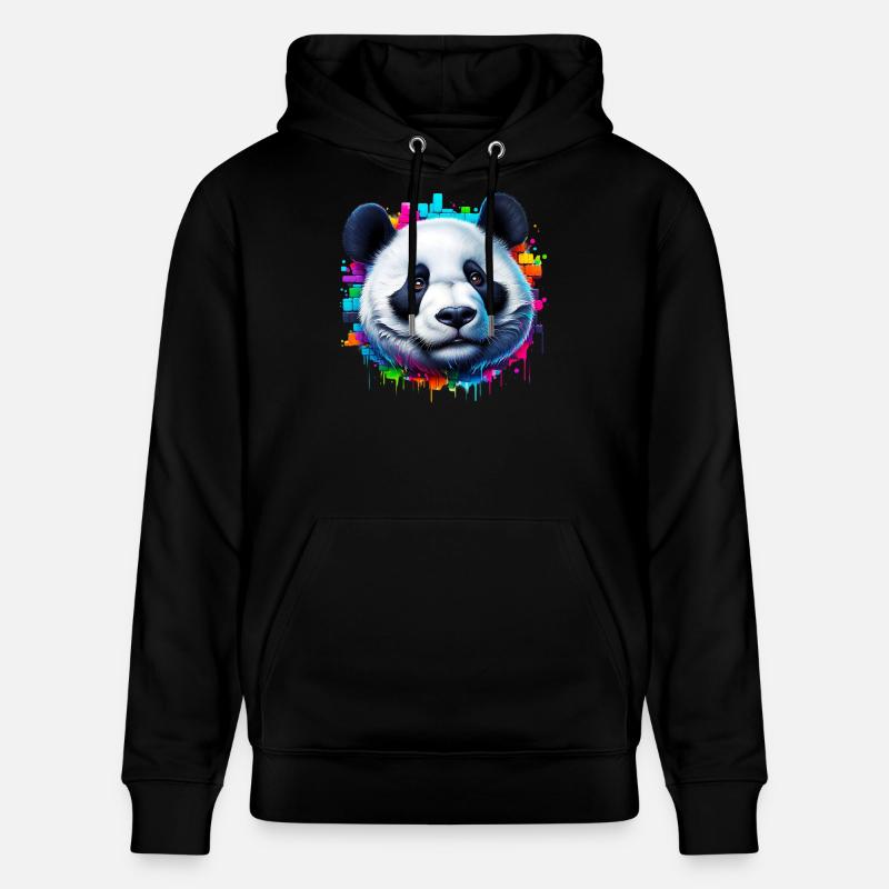 Panda - Stanley/Stella Unisex Bio-Hoodie CRUISER - Schwarz