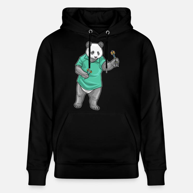 Panda Dart Dartpfeil - Sweat à capuche bio CRUISER Stanley/Stella Unisexe - noir