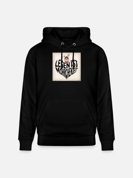 Lesezeit mit Hasencharme - Stanley/Stella Unisex Bio-Hoodie CRUISER - Schwarz