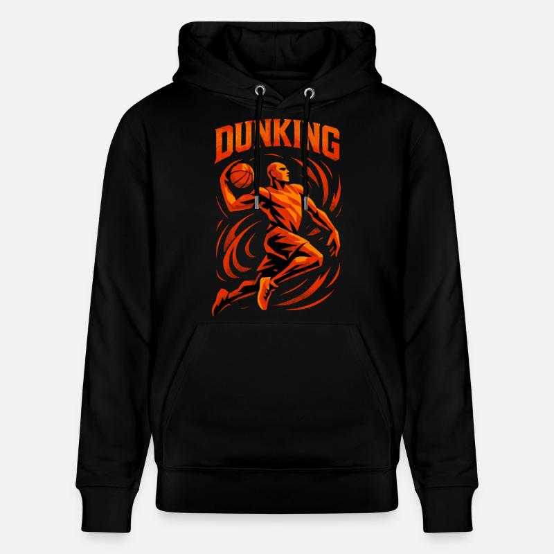 Basketball Dunk Throw Player Dunking Gift - Stanley/Stella CRUISER Unisex Organic Hoodie - black