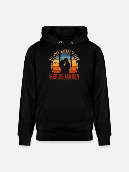 25 Years Relationship Anniversary Wedding Anniversary - Stanley/Stella CRUISER Unisex Organic Hoodie - black