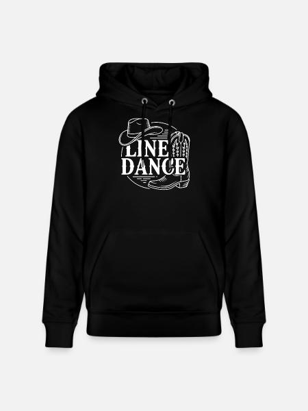 Line Dance Western Boat Sketch - Stanley/Stella CRUISER Unisex Organic Hoodie - black
