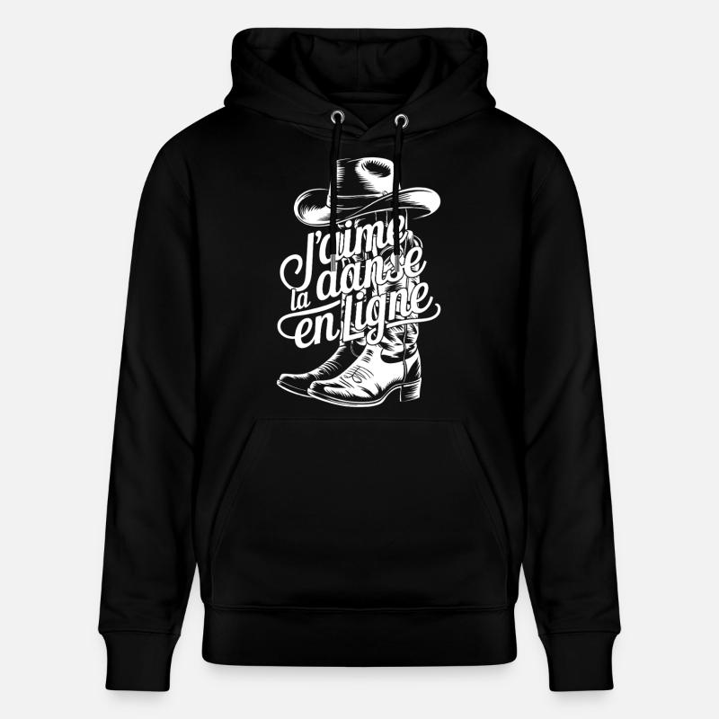 Botte Cowboy et lettrage fluide - Sweat à capuche bio CRUISER Stanley/Stella Unisexe - noir