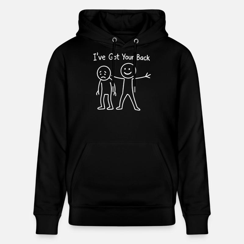 Ich stehe hinter dir: Support-Duo - Stanley/Stella Unisex Bio-Hoodie CRUISER  - Schwarz