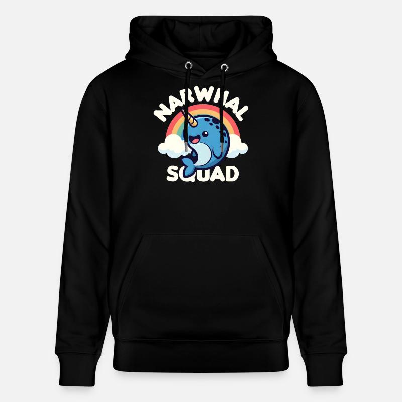 Escouade des Narvals mignons - Sweat à capuche bio CRUISER Stanley/Stella Unisexe - noir