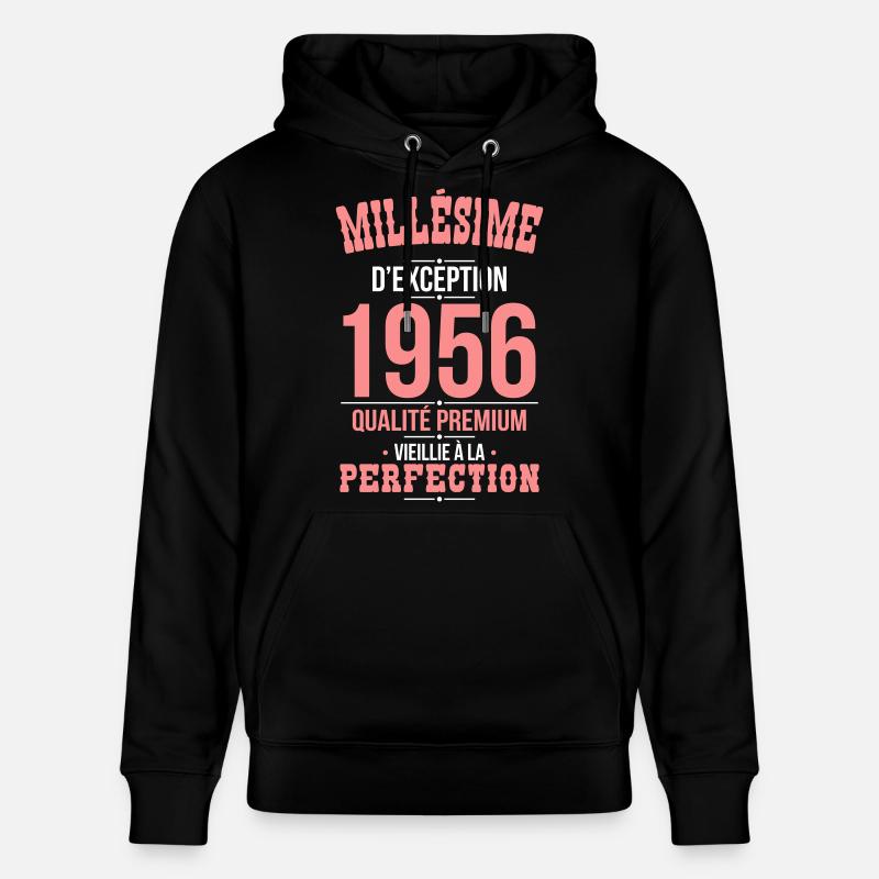 1956 – Millésime d’exception – Qualité premium - Sweat à capuche bio CRUISER Stanley/Stella Unisexe - noir