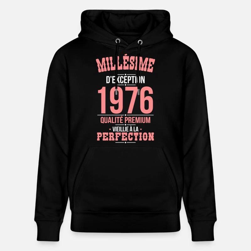 1976 – Millésime d’exception – Qualité premium - Sweat à capuche bio CRUISER Stanley/Stella Unisexe - noir