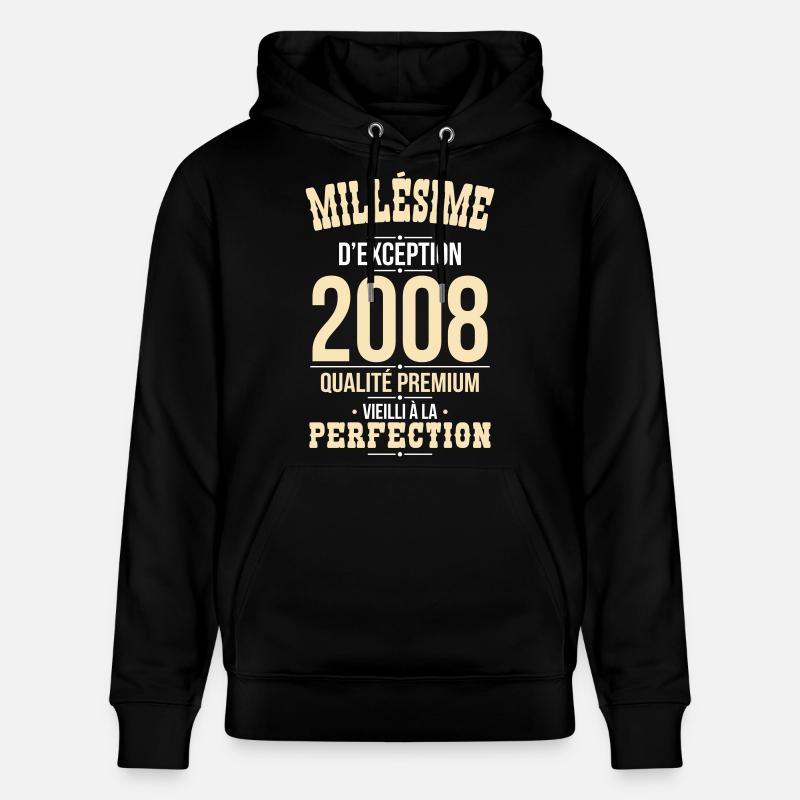 2008 – Millésime d’exception – Qualité premium - Sweat à capuche bio CRUISER Stanley/Stella Unisexe - noir