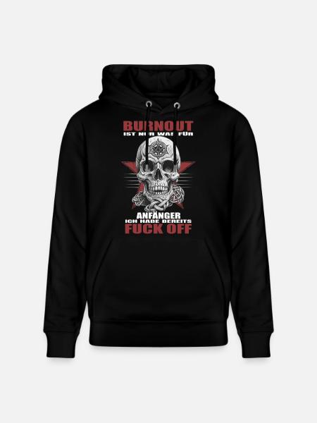 Burnout is for beginners - Stanley/Stella CRUISER Unisex Organic Hoodie - black
