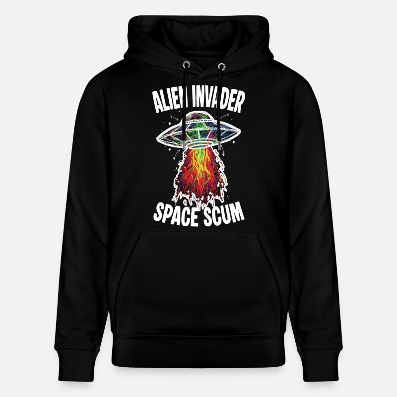 OVNI Alien Invader Space Scum Scribble - Sweat à capuche bio CRUISER Stanley/Stella Unisexe - noir