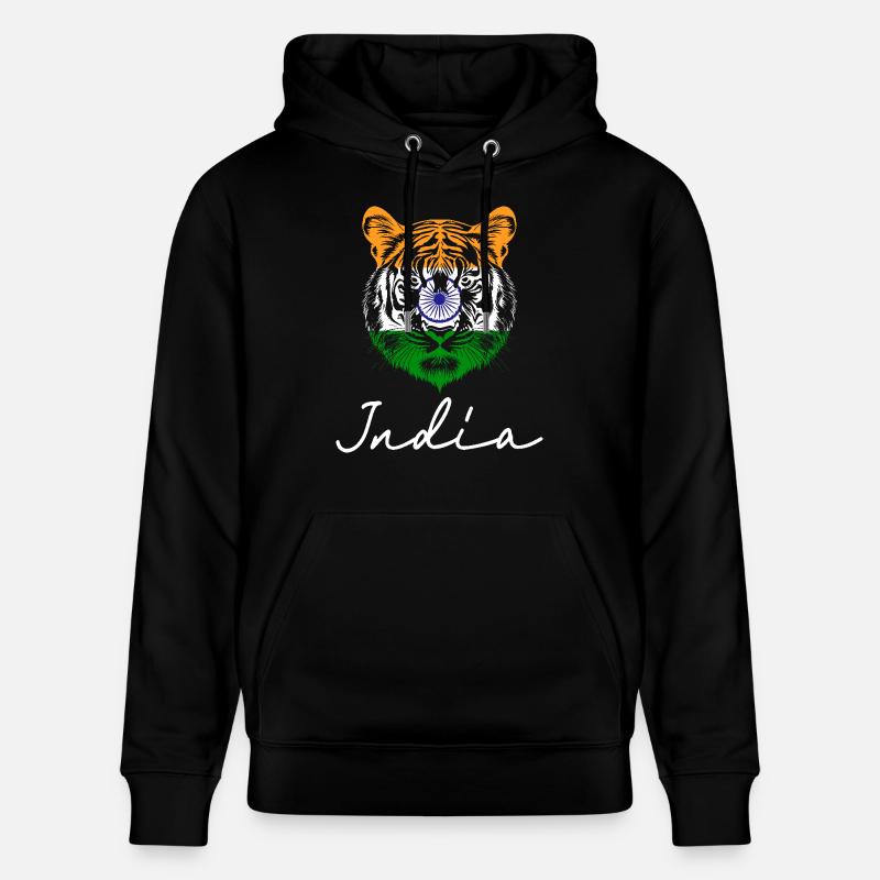 Souvenir Tigre Drapeau Indien - Sweat à capuche bio CRUISER Stanley/Stella Unisexe - noir