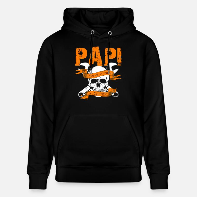 papi la legende - Sweat à capuche bio CRUISER Stanley/Stella Unisexe - noir