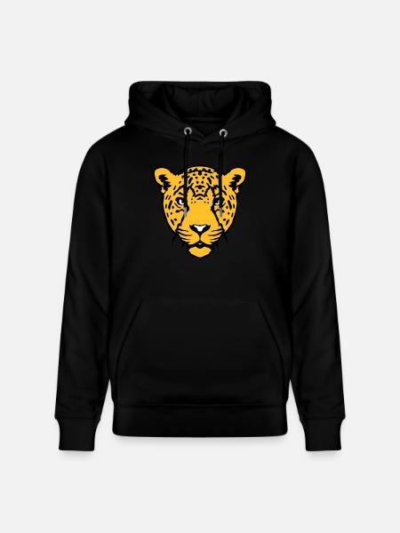 cheetah wild animal 18 - Stanley/Stella CRUISER Unisex Organic Hoodie - black