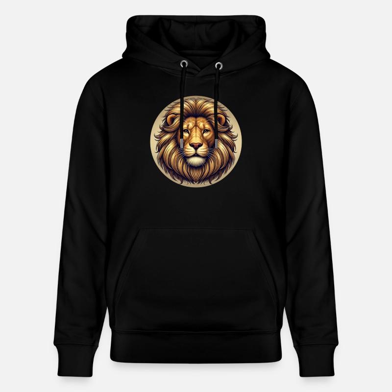 Tête de lion - Sweat à capuche bio CRUISER Stanley/Stella Unisexe - noir