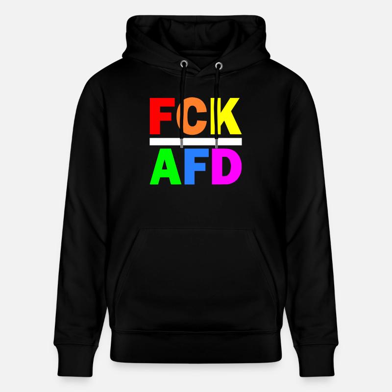 Fck afd - Stanley/Stella Unisex Bio-Hoodie CRUISER  - Schwarz