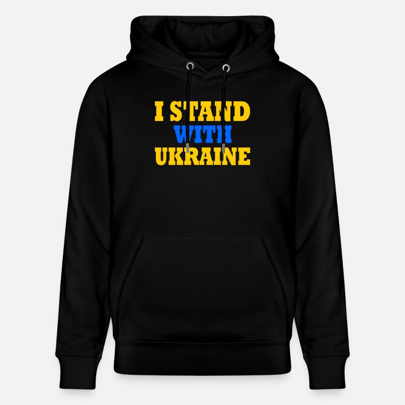 I stand with ukraine - Sweat à capuche bio CRUISER Stanley/Stella Unisexe - noir