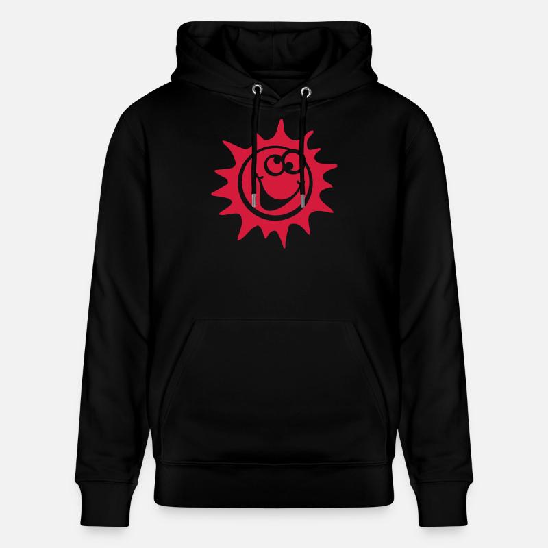 soleil smiley 1c - Sweat à capuche bio CRUISER Stanley/Stella Unisexe - noir