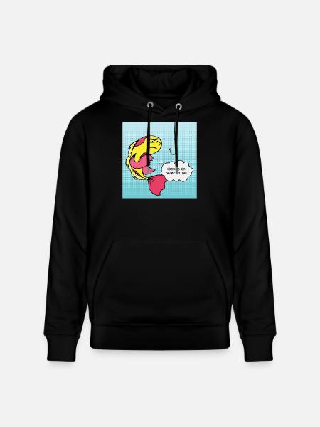 Pop Art Vis Gekroken Humor - Stanley/Stella Uniseks bio-hoodie CRUISER  - zwart