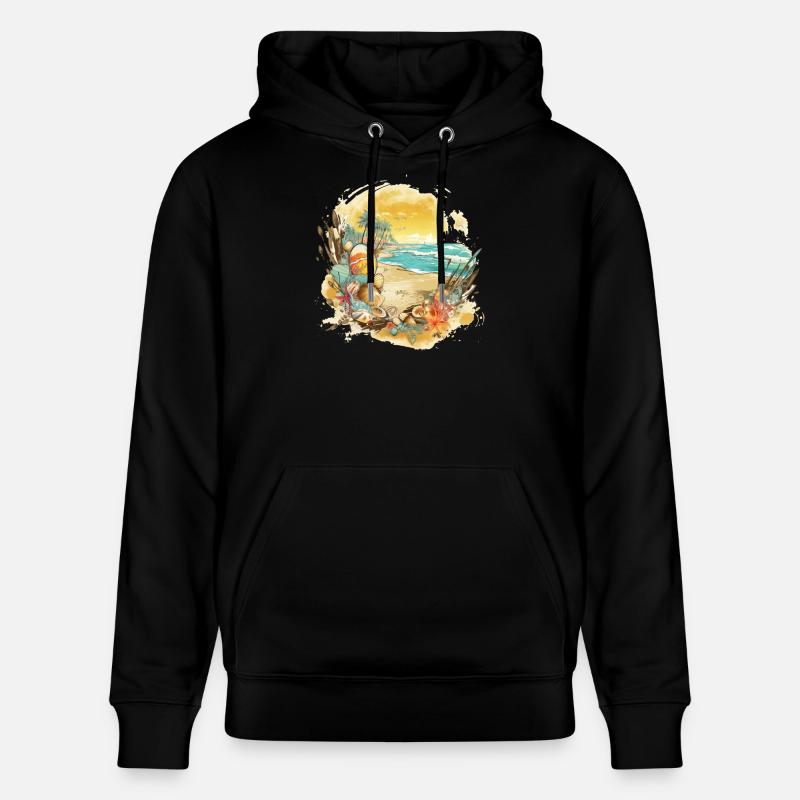 Rêve de plage - Sweat à capuche bio CRUISER Stanley/Stella Unisexe - noir