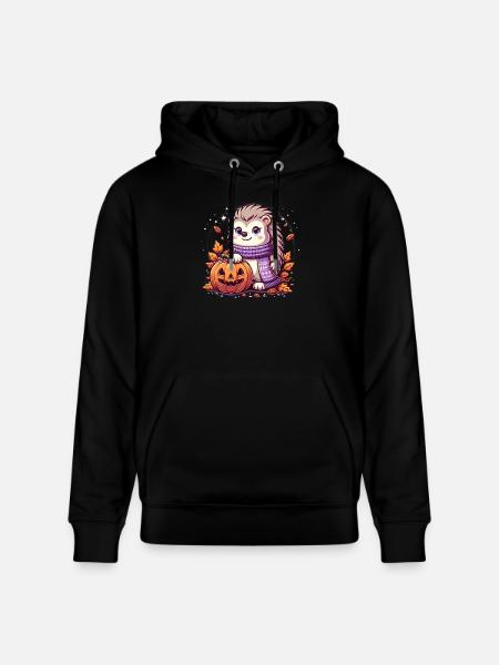 Hedgehog Halloween - Stanley/Stella CRUISER Unisex Organic Hoodie - black