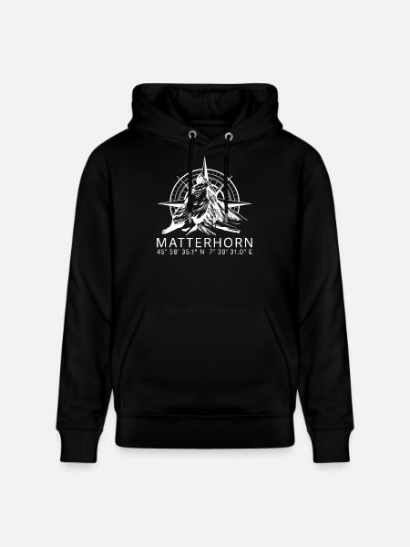 Matterhorn - Stanley/Stella Unisex Bio-Hoodie CRUISER  - Schwarz
