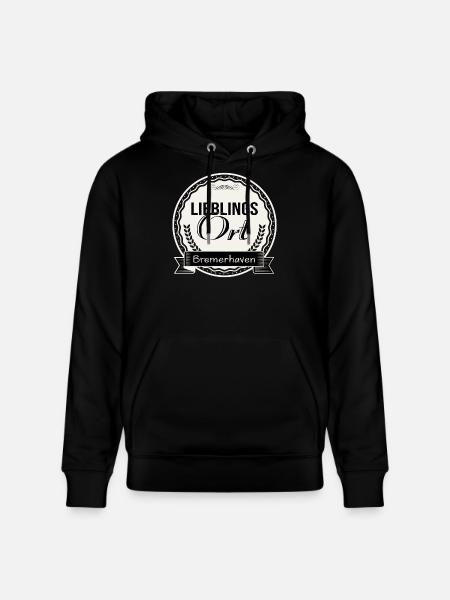 Lieblingsort Bremerhaven - Stanley/Stella Unisex Bio-Hoodie CRUISER - Schwarz