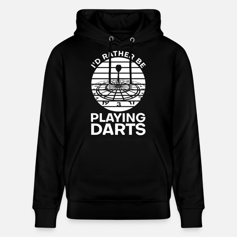 Je préfère jouer aux fléchettes - Sweat à capuche bio CRUISER Stanley/Stella Unisexe - noir