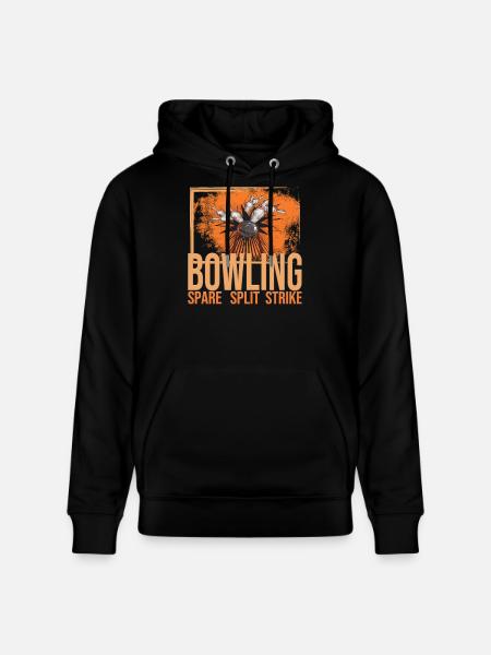 Bowling - Spare - Split - Strike - Stanley/Stella Unisex Bio-Hoodie CRUISER  - Schwarz