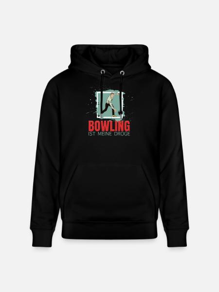Bowling ist meine Droge - Stanley/Stella Unisex Bio-Hoodie CRUISER  - Schwarz