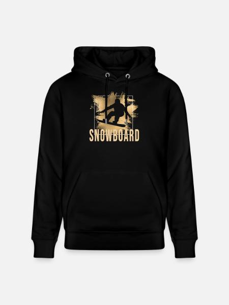 Snowboard - Stanley/Stella Unisex Bio-Hoodie CRUISER - Schwarz