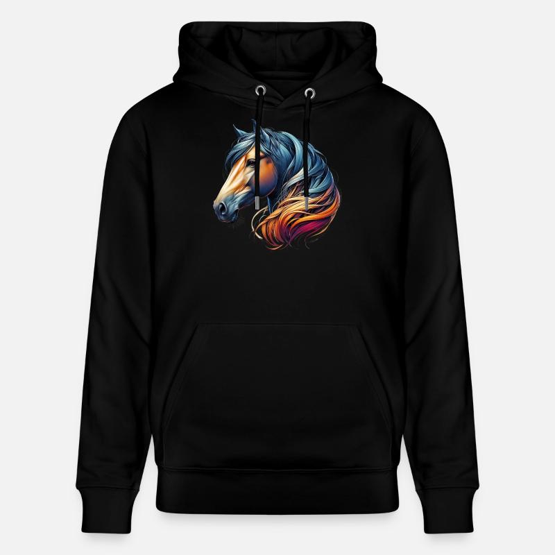 Cheval - Sweat à capuche bio CRUISER Stanley/Stella Unisexe - noir