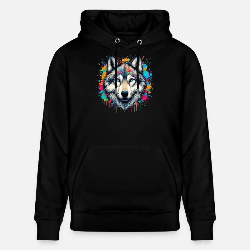 Wolf - Stanley/Stella Unisex Bio-Hoodie CRUISER - Schwarz