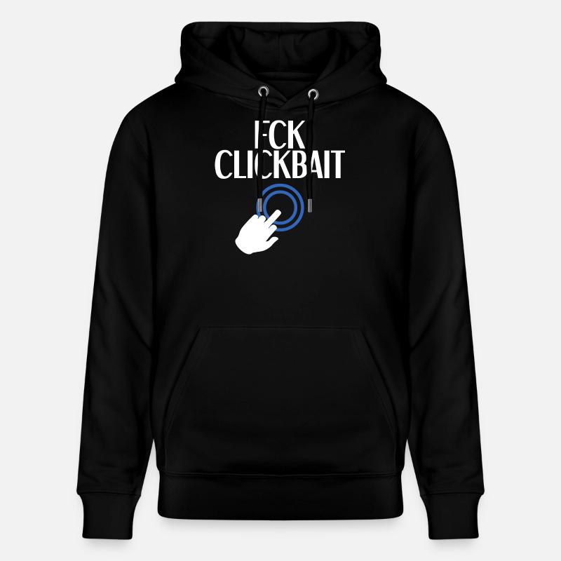 FCK-Clickbait - Stanley/Stella Unisex Bio-Hoodie CRUISER  - Schwarz