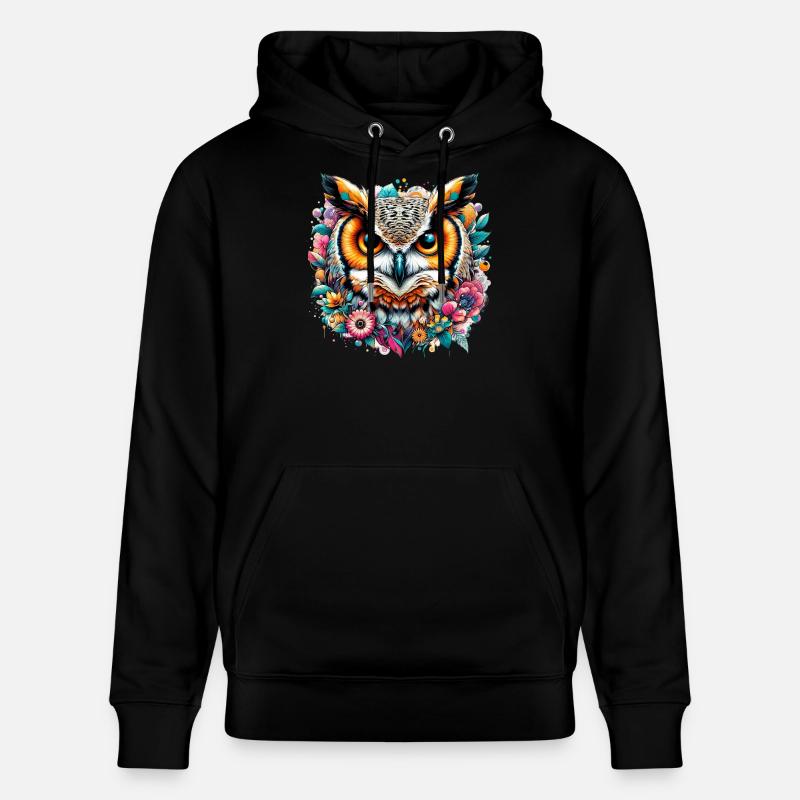 Eule - Stanley/Stella Unisex Bio-Hoodie CRUISER  - Schwarz