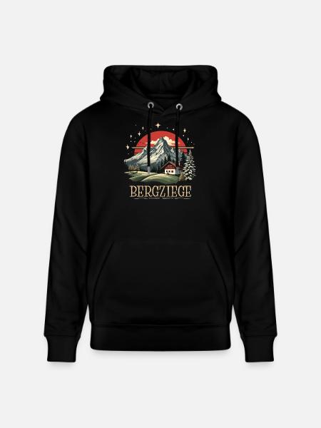 Bergziege - Stanley/Stella Unisex Bio-Hoodie CRUISER - Schwarz