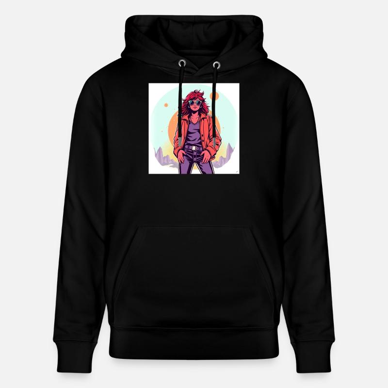 Style des années 90 - Sweat à capuche bio CRUISER Stanley/Stella Unisexe - noir