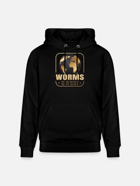 Worms - Stanley/Stella Unisex Bio-Hoodie CRUISER  - Schwarz