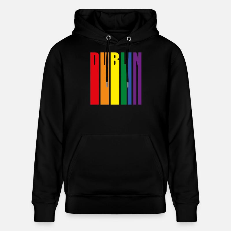 Dublin Regenbogen Pride Geschenk - Stanley/Stella Unisex Bio-Hoodie CRUISER  - Schwarz