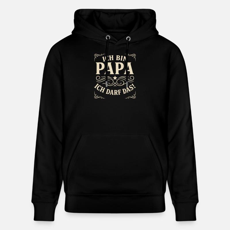 Papa ich darf das - Stanley/Stella Unisex Bio-Hoodie CRUISER - Schwarz