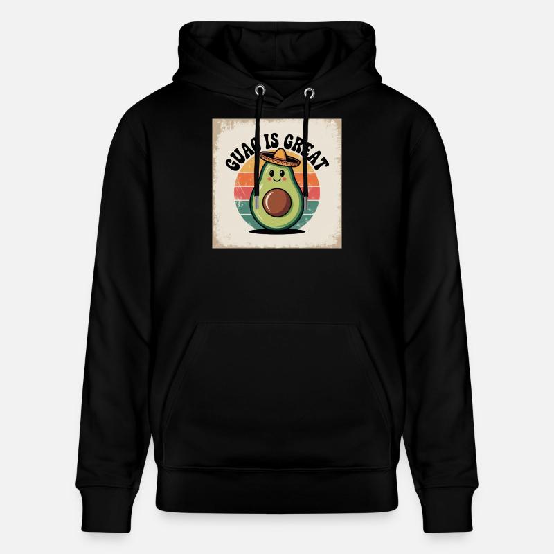 Drôle d’avocat avec chapeau mexicain - Sweat à capuche bio CRUISER Stanley/Stella Unisexe - noir