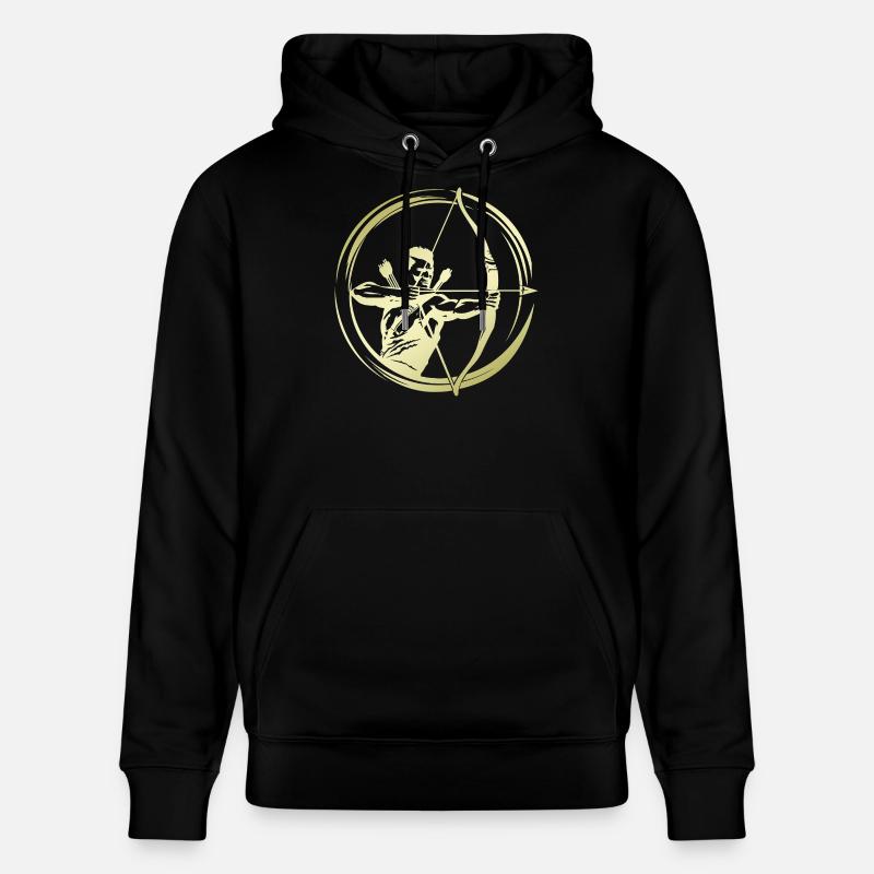 Silhouette de tir à l’arc - Sweat à capuche bio CRUISER Stanley/Stella Unisexe - noir