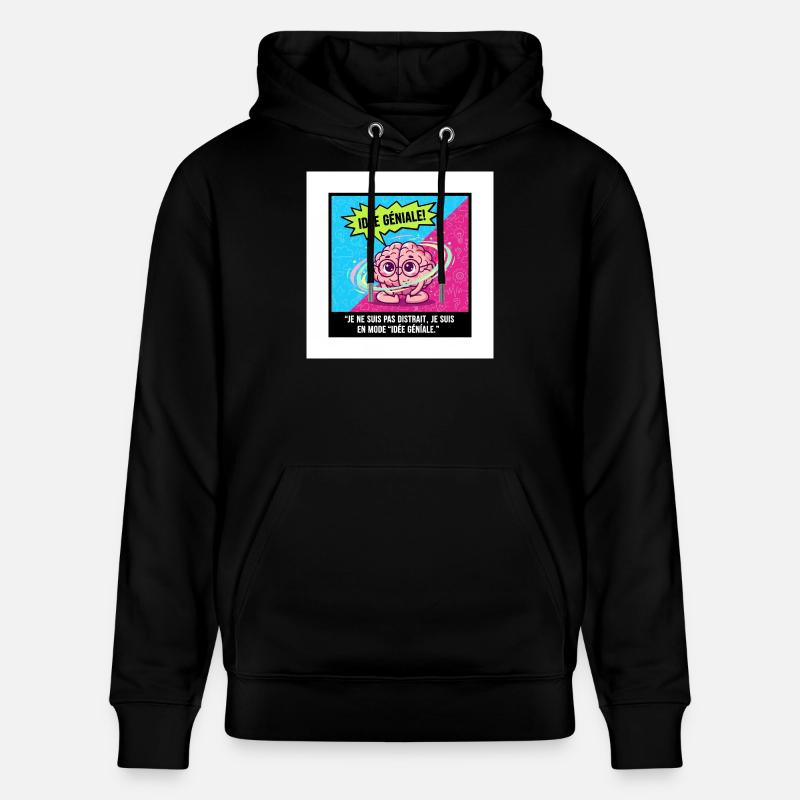 Idée Géniale Cerveau Pop - Sweat à capuche bio CRUISER Stanley/Stella Unisexe - noir