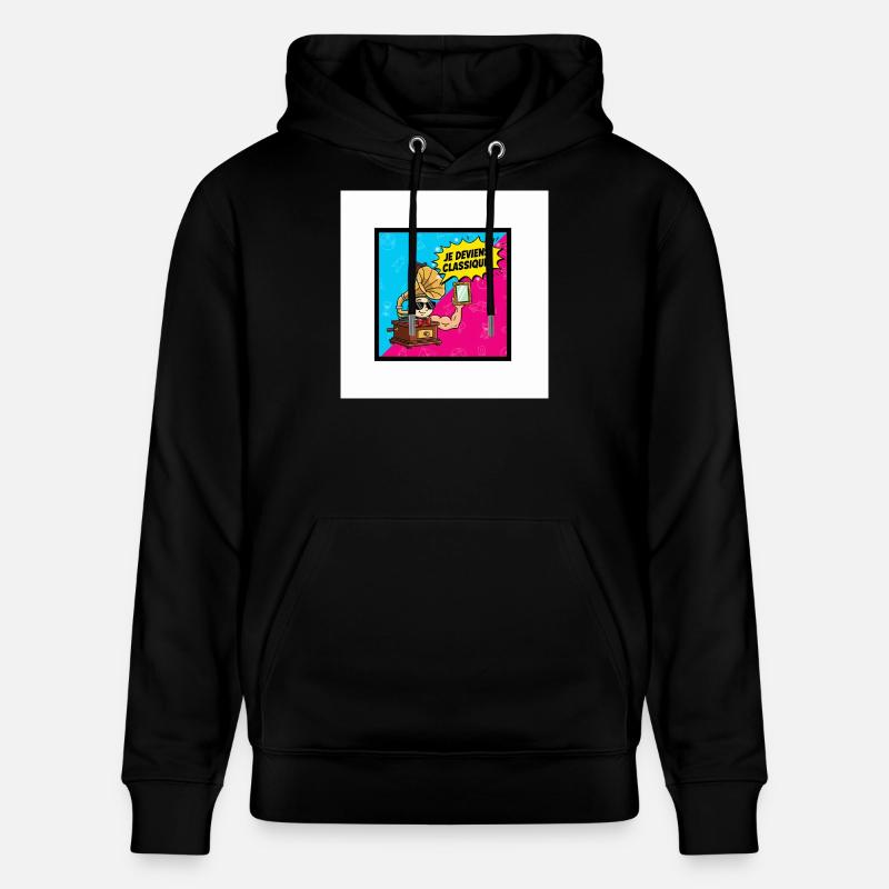Je deviens Classique Pop Retro - Sweat à capuche bio CRUISER Stanley/Stella Unisexe - noir